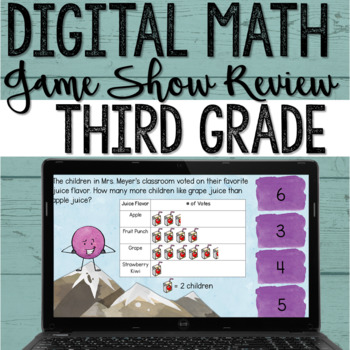Preview of 3rd Grade Digital Math Review Test Prep | Google Slides & PowerPoint UEMayDeals3