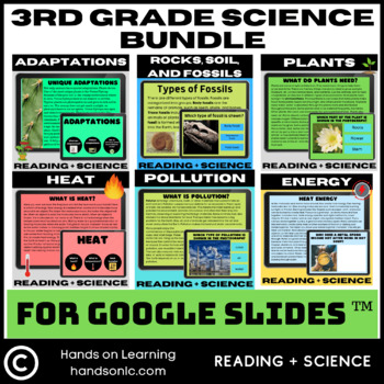 Preview of 3rd Grade Digital Science Units for Google Slides Bundle