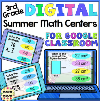 Preview of 3rd Grade Digital Summer Math Centers