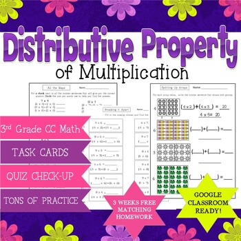 Preview of 3rd Grade Distributive Property of Multiplication 3.OA.5 /Google Slides