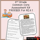 3rd Grade Common Core Assessment Kit Freebie for RI.3.1