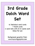 3rd Grade Dolch Sight Word Card Set