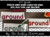 3rd Grade Dolch Sight Word Cards for Wikki Stix, Play-Doh,