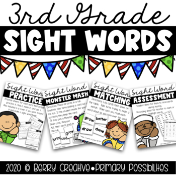 Preview of 3rd Grade Dolch Sight Word Packet