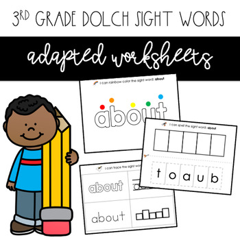 Preview of 3rd Grade Dolch Sight Word worksheets