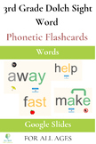 3rd Grade Dolch Sight Words Flashcard Google: Phonics Cues