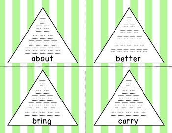 Preview of 3rd Grade Dolch Sight Words Pyramid Writing Activity Cards