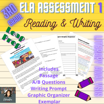 Preview of 3rd Grade ELA Assessment (Reading and Writing) Literary Analysis