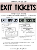 3rd Grade ELA Common Core Reading Exit Tickets {Literature