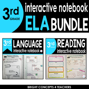Preview of 3rd Grade ELA Interactive Notebook BUNDLE