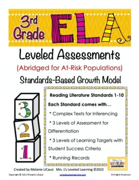 Preview of 3rd Grade ELA Leveled Reading Comprehension - for At-Risk, RTI, Intervention