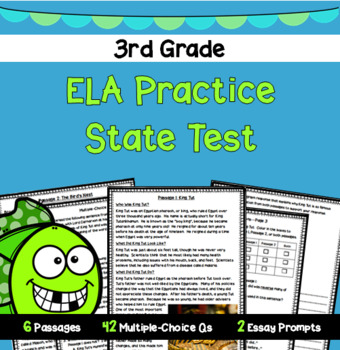 Preview of 3rd Grade ELA Practice State Test #2