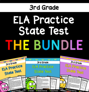Preview of 3rd Grade ELA Practice State Test BUNDLE: State Test Prep