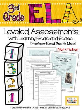 Preview of 3rd Grade ELA RI Leveled Reading Comprehension Passages Assessment -Marzano