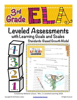 Preview of 3rd Grade ELA RL Leveled Reading Comprehension Passages Assessment -Marzano