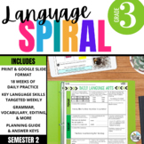 3rd Grade ELA Spiral Review: Grammar Morning Work - Daily 