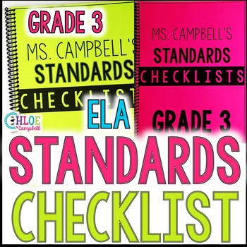 Preview of Florida BEST Standards ELA 3rd Grade Standards Checklist - Student Data Tracker