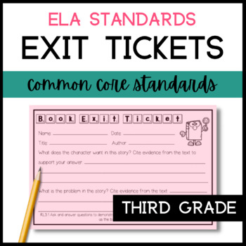 Preview of 3rd Grade Reading Standards Worksheets | Reading Comprehension Exit Tickets