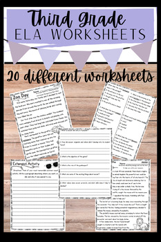 Preview of 3rd Grade ELA Worksheets