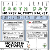 3rd Grade Earth Day No Prep Activity Packet