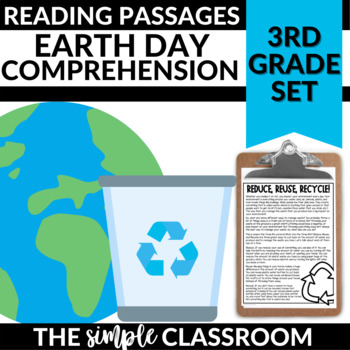 Preview of 3rd Grade Earth Day Reading Comprehension Passages