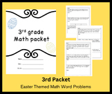 3rd Grade Easter Work Packet -Fraction Real-World Math Problems