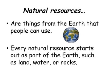 Preview of 3rd Grade Economics Natural Resources Powerpoint
