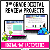 3rd Grade End Of Year Math Review Projects for Google Clas