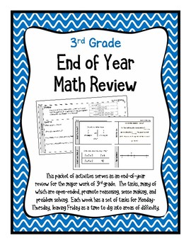 Preview of 3rd Grade End of Year Daily Math Review