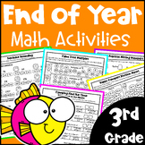 3rd Grade End of Year Math Activities Worksheets, Summer P