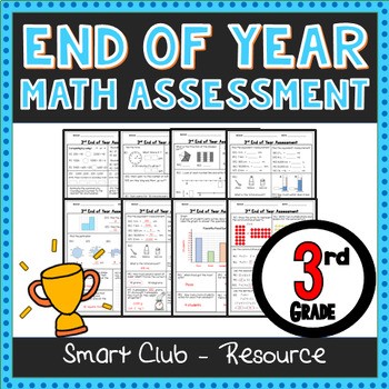 Preview of 3rd Grade End of Year Math Assessment-Math Review Worksheets