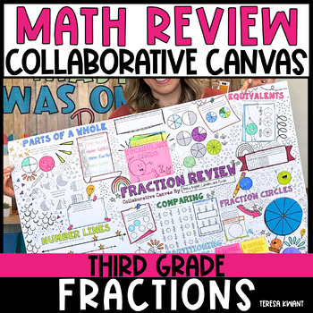 Preview of 3rd Grade Math Review Fraction Skills & Fun Standardized Test Prep Activity