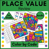 3rd Grade End of Year Math Review | Place Value Color by C