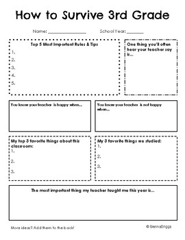 Preview of 3rd Grade End of Year Student Survey