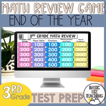 Preview of 3rd Grade End of the Year Jeopardy Style Trivia Review Game