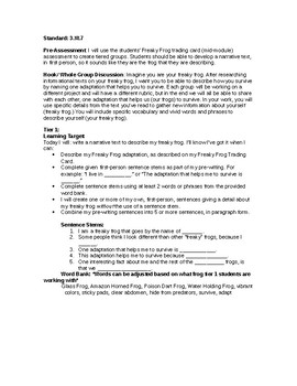 Preview of 3rd Grade EngageNY ELA Module2A Unit3 End of Module Assessment: Tiered Lesson