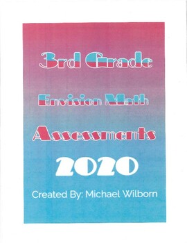 Preview of 3rd Grade Envision Math 2020 Assessments/Reviews for Topics 1-16