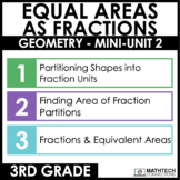 3rd Grade Equal Areas as Fractions Lessons, Practice, Math