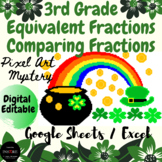 3rd Grade Equivalent Fractions & Comparing Fractions Pixel