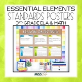 3rd Grade Essential Elements Standards ELA & Math Posters 