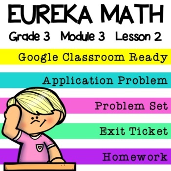 Preview of 3rd Grade Eureka Math Module 3 Lesson 2 - Google Slides Digital Lesson