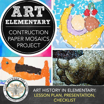 Preview of Elementary Art Project, Art History Lesson, Paper Mosaics, Art Activity, Project