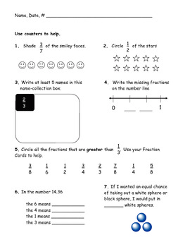 Preview of 3rd Grade Everyday Math Unit 8 Review - Same Format as Test