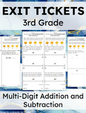3rd Grade Exit Tickets Set 3: Multi-Digit Addition and Sub