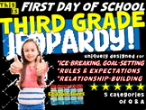 3rd Grade FIRST DAY OF SCHOOL JEOPARDY learn about school,