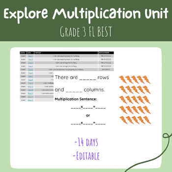Preview of 3rd Grade FL BEST Explore Multiplication Unit