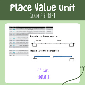 Preview of 3rd Grade FL BEST Place Value/Numbers to 10,000 Unit