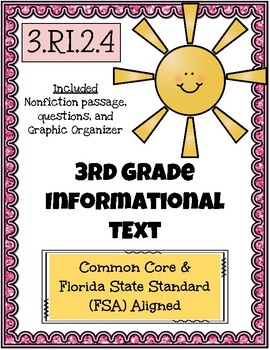 Preview of 3rd Grade FSA Informational Text - 3.RI.2.4