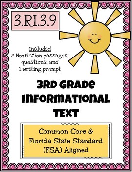 Preview of 3rd Grade FSA Informational Text - 3.RI.3.9