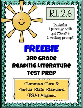 Preview of FREE! 3rd Grade FSA Reading Practice - 3.RL.2.6